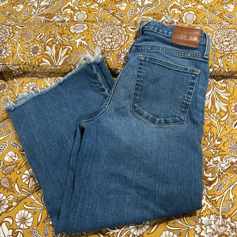 Point sur j. Crew wide leg crop Jean